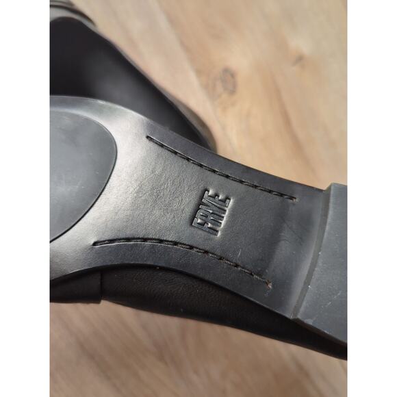 Frye Terri Buffalo Black Leather Penny Loafer Flats Womens 9 - Picture 15 of 16